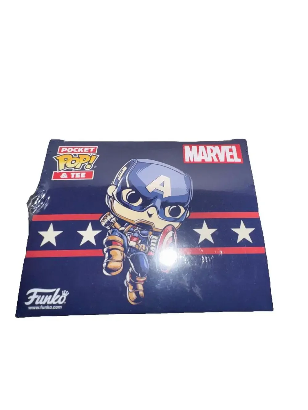 Marvel’s Captain America- Pocket POP/T-Shirt (Small) Bundle - FUNKO POP! MINIS